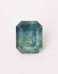 Faceted gemstone on a white background