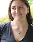 Turquoise Necklace on woman