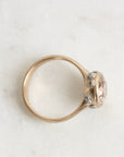 Gold Ring with platinum barnacles from above