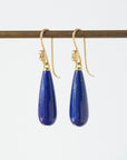 Lapis cameo figurehead earrings in gold