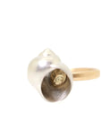 Moon snail hermit crab cameo ring - Hannah Blount