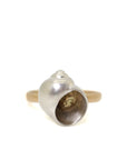 Moon snail hermit crab cameo ring - Hannah Blount