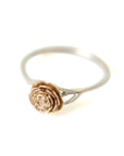 gold and silver rose ring- size large