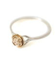 gold and silver rose ring- size medium