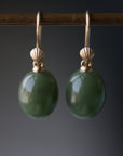 Seagrass + Shell Jade Ruthie B. Earrings