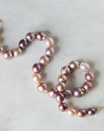 Pink Moon Pearl Ruthie B. Necklace with Barnacles