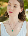 Sabal Palm Emerald Vanity Necklace