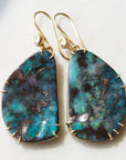 Mirror Magic Australian Boulder Opal Cameo Earrings