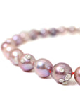 Pink Moon Pearl Ruthie B. Necklace with Barnacles