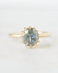 Montana Sapphire vanity ring with gold band by Hannah Blount