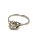 Diamond platinum branch ring