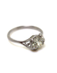 Diamond platinum branch ring