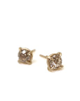 champagne chocolate old mine cut diamond earring studs by hannah blount