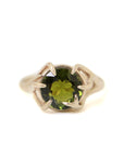 Green tourmaline branch ring