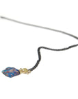 Raw opal cameo necklace with diamonds by Hannah Blount