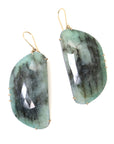 Emerald vanity earrings by Hannah Blount