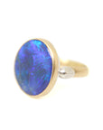 Lightning ridge opal cameo ring by Hannah Blount