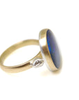 Lightning ridge opal cameo ring by Hannah Blount