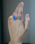 Lightning ridge opal cameo ring by Hannah Blount
