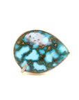 Turquoise gold vanity ring