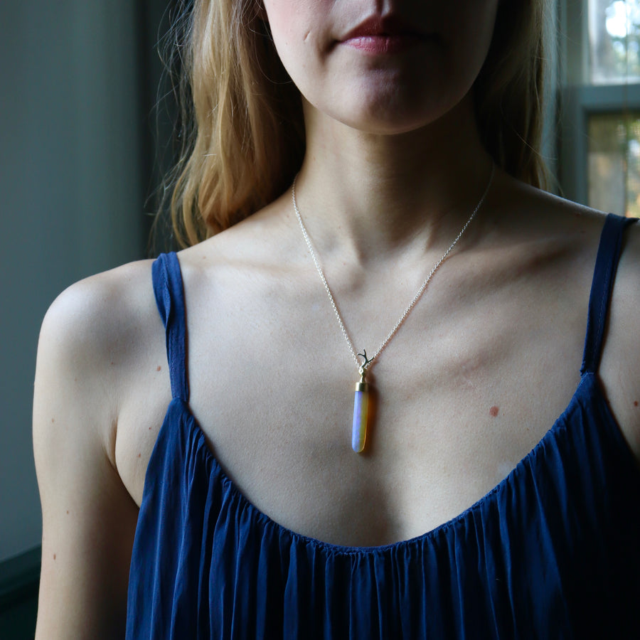 Opal Artemi cameo necklace by Hannah Blount