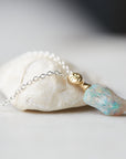 Raw opal cameo necklace with diamond by Hannah Blount