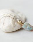 Raw opal cameo necklace with diamond by Hannah Blount
