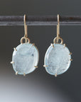 Aquamarine vanity earrings by Hannah Blount