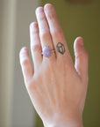 Lilac chalcedony vanity ring by Hannah Blount