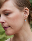 Coober Pedy opal dangle earrings in gold by Hannah Blount
