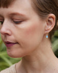 Coober Pedy opal dangle earrings in gold by Hannah Blount