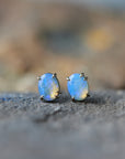 Coober Pedy opal studs by Hannah Blount Jewelry