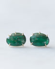 Emerald vanity studs by Hannah Blount