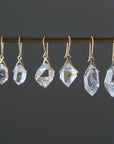 Herkimer drop earrings in 14k gold by Hannah Blount