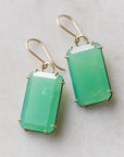 Green chrysoprase vanity earrings by Hannah Blount