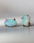 Raw opal vanity studs by Hannah Blount