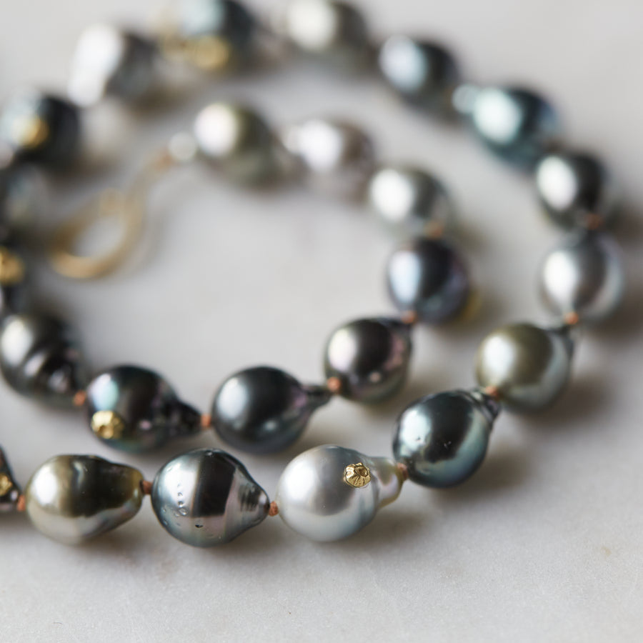 Tahitian pearl strand necklace by Hannah Blount
