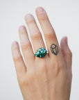 Turquoise gold vanity ring