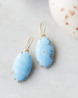 Turquoise vanity earrings gold by Hannah Blount