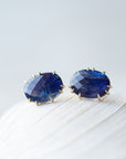 Blue Kyanite stud earrings by Hannah Blount