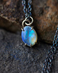Coober Pedy opal necklace handmade by Hannah Bount Jewelry