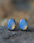 Coober Pedy opal studs by Hannah Blount Jewelry