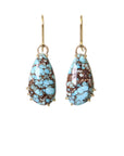 Kazakhstan turquoise vanity earrings by Hannah Blount