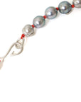 Tahitian pearl strand with silver barnacles by Hannah Blount