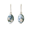Indian opal Ruthie B. earrings with silver barnacles by Hannah Blount