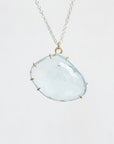 Very light blue topaz necklace