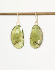 Green drop earrings