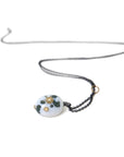 Indian opal Ruthie B. necklace with gold barnacles by Hannah Blount