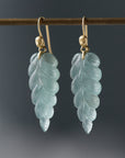 Plumage Aquamarine Figurehead Cameo Earrings