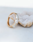 Gold barnacle ring with diamonds - Hannah Blount